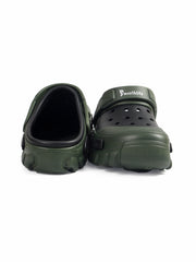 Smoothlite Dual-Tone Chunky Comfort Clogs for men in Olive & Black, image 4