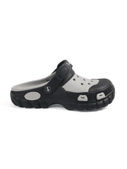Smoothlite Dual-Tone Chunky Comfort Clogs for men in Black & Light Grey, image 2