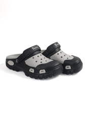 Smoothlite Dual-Tone Chunky Comfort Clogs for men in Black & Light Grey, image 6