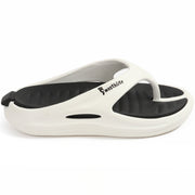 Smoothlite Dual-Tone Slides with Removable Footbed for men in White & Black, image 2