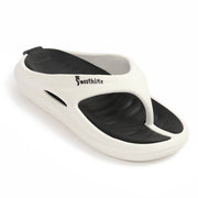 Smoothlite Dual-Tone Slides with Removable Footbed for men in White & Black, image 1
