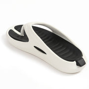 Smoothlite Dual-Tone Slides with Removable Footbed for men in White & Black, image 3