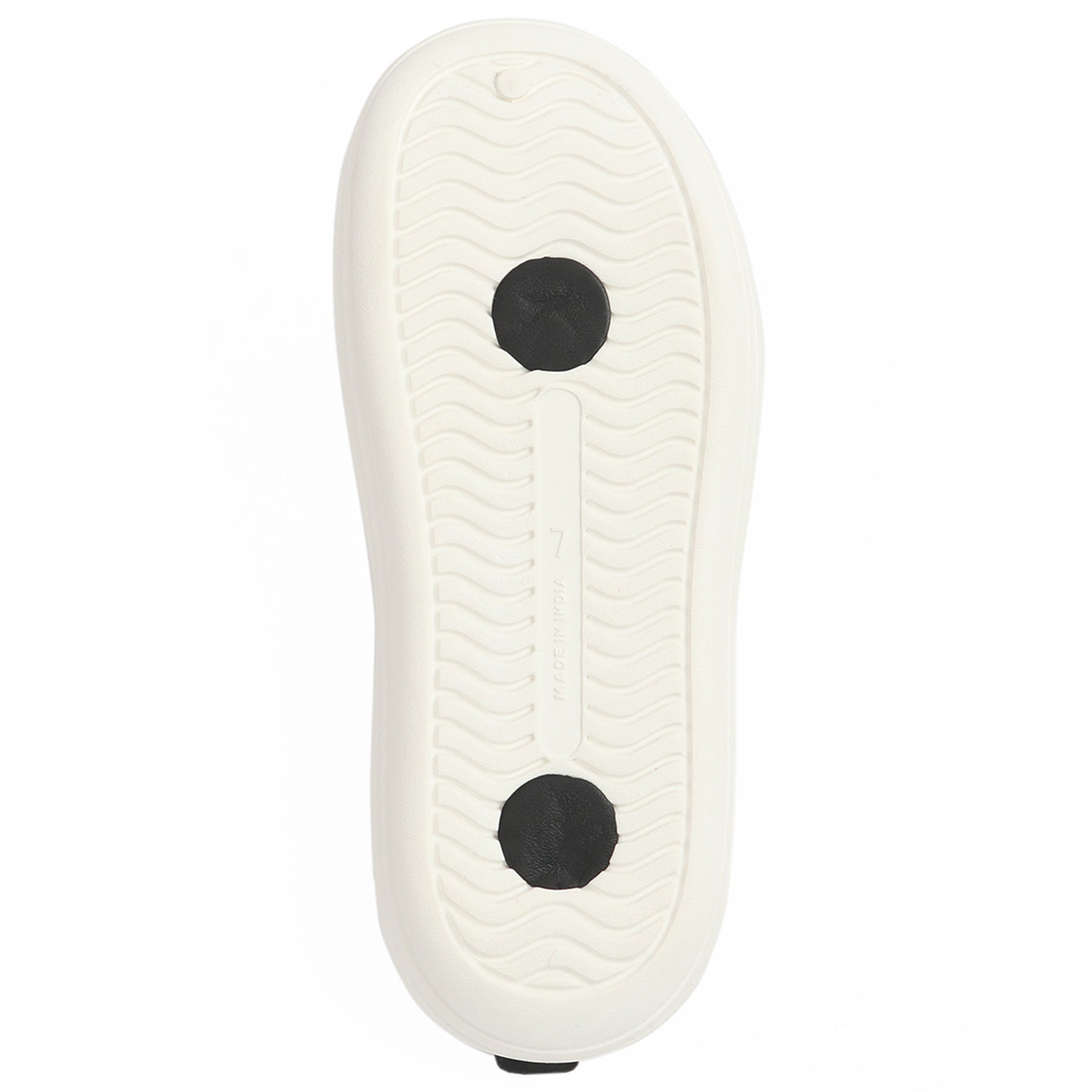 Smoothlite Dual-Tone Slides with Removable Footbed for men in White & Black, image 4