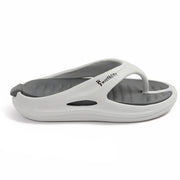 Smoothlite Dual-Tone Slides with Removable Footbed for men in Light Grey & Dark Grey, image 2