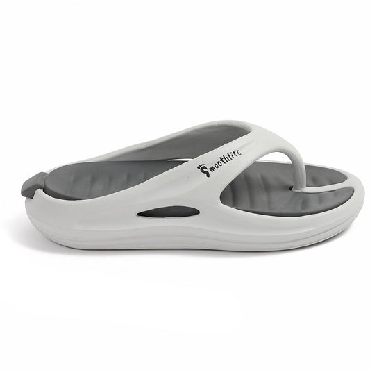 Smoothlite Dual-Tone Slides with Removable Footbed for men in Light Grey & Dark Grey, image 2