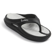 Smoothlite Dual-Tone Slides with Removable Footbed for men in Black & Light Grey, image 1