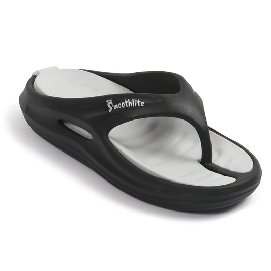 Smoothlite Dual-Tone Slides with Removable Footbed for men in Black & Light Grey, image 1