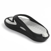 Smoothlite Dual-Tone Slides with Removable Footbed for men in Black & Light Grey, image 3