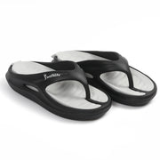 Smoothlite Dual-Tone Slides with Removable Footbed for men in Black & Light Grey, image 4