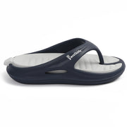 Smoothlite Dual-Tone Slides with Removable Footbed for men in Navy & Light Grey, image 2