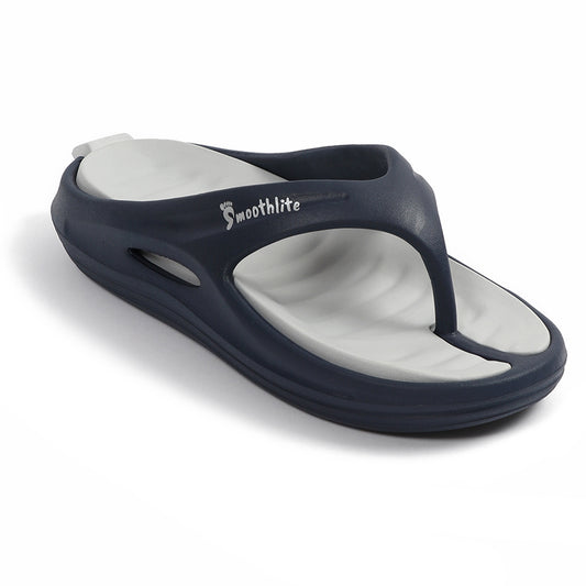 Smoothlite Dual-Tone Slides with Removable Footbed for men in Navy & Light Grey, image 1