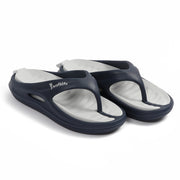 Smoothlite Dual-Tone Slides with Removable Footbed for men in Navy & Light Grey, image 5