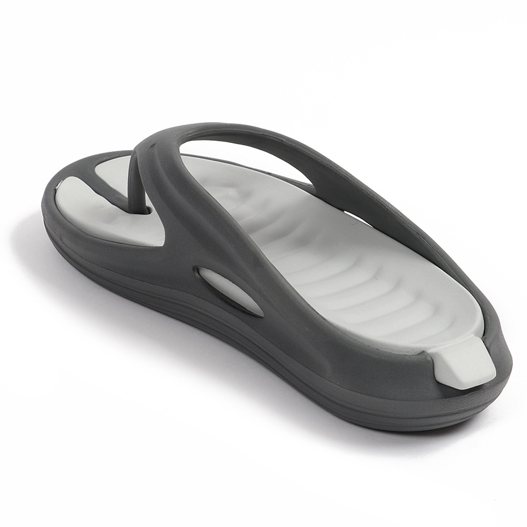 Smoothlite Dual-Tone Slides with Removable Footbed for men in Dark Grey & Light Grey, image 3