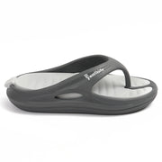 Smoothlite Dual-Tone Slides with Removable Footbed for men in Dark Grey & Light Grey, image 2