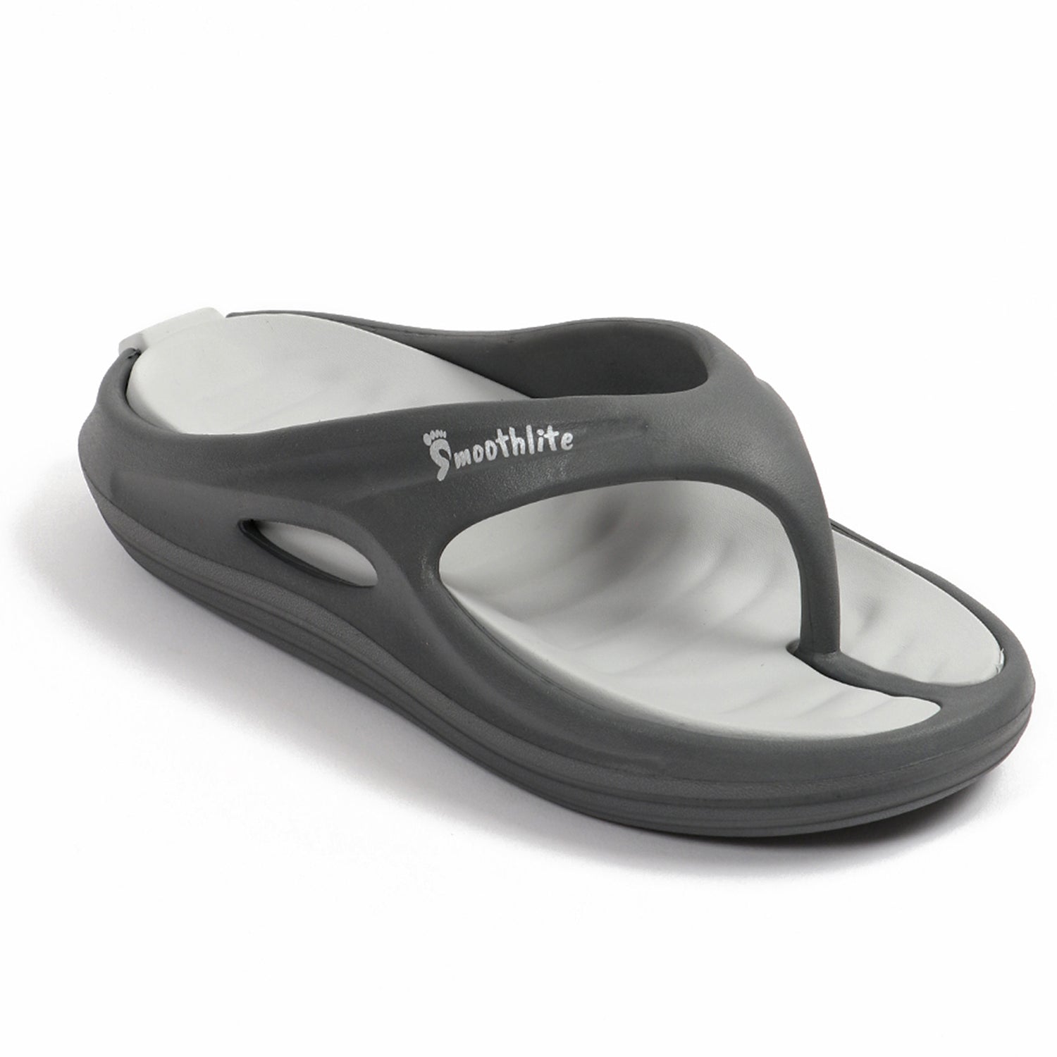 Smoothlite Dual-Tone Slides with Removable Footbed for men in Dark Grey & Light Grey, image 1