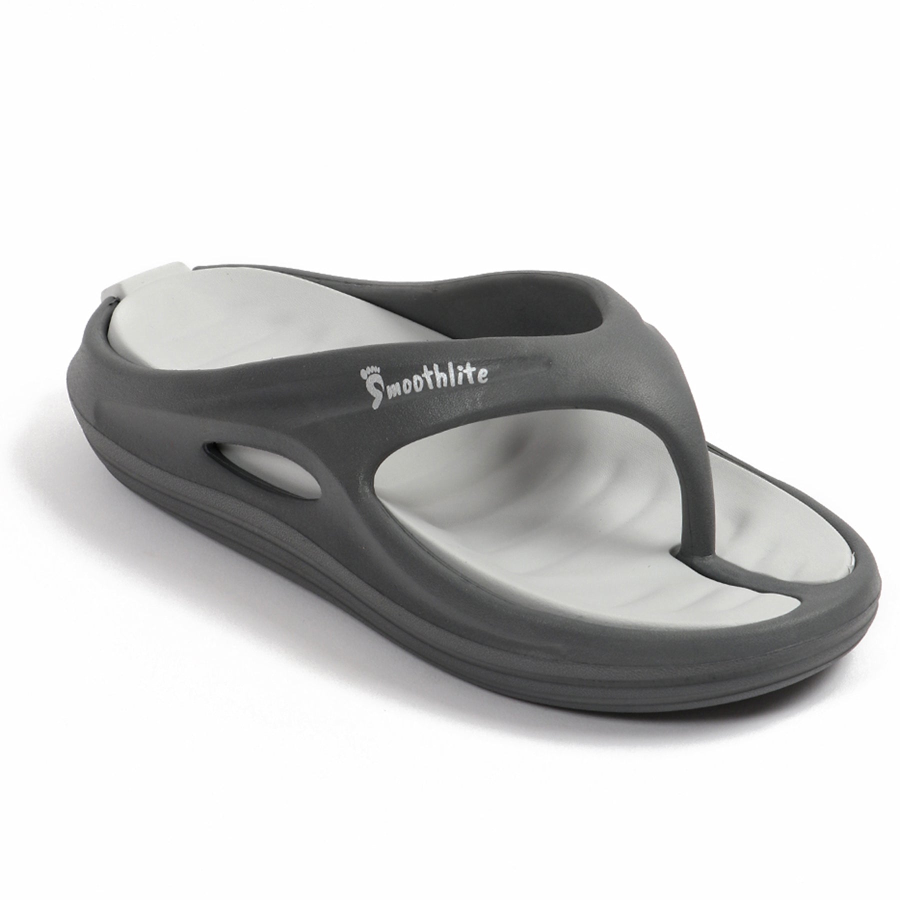 Smoothlite Dual-Tone Slides with Removable Footbed for men in Dark Grey & Light Grey, image 1