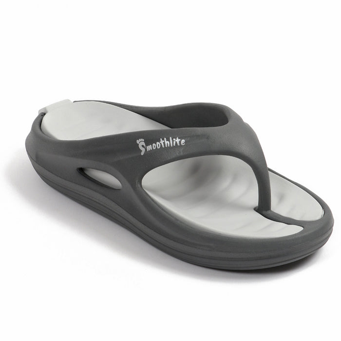 Smoothlite Dual-Tone Slides with Removable Footbed for men in Dark Grey & Light Grey, image 1