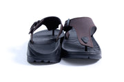 Smoothlite Faux-Leather Strap Comfort Slides for men in Brown, image 3