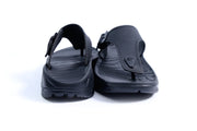 Smoothlite Faux-Leather Strap Comfort Slides for men in Black, image 3