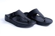 Smoothlite Faux-Leather Strap Comfort Slides for men in Black, image 5