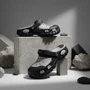 Smoothlite Dual-Tone Chunky Comfort Clogs for men in Black & Light Grey, image 7