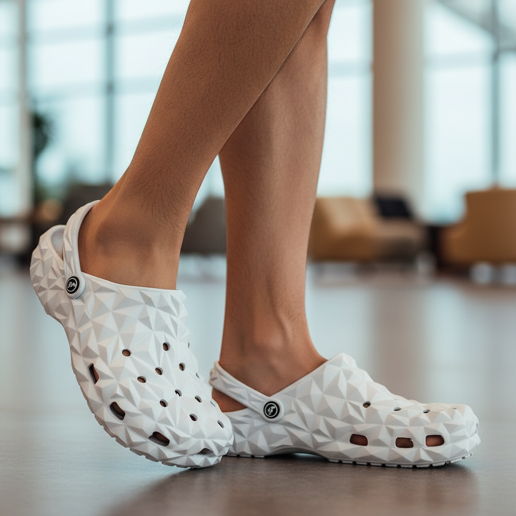 Smoothlite Diamond-Cut Ventilated Clogs for men in White, image 7
