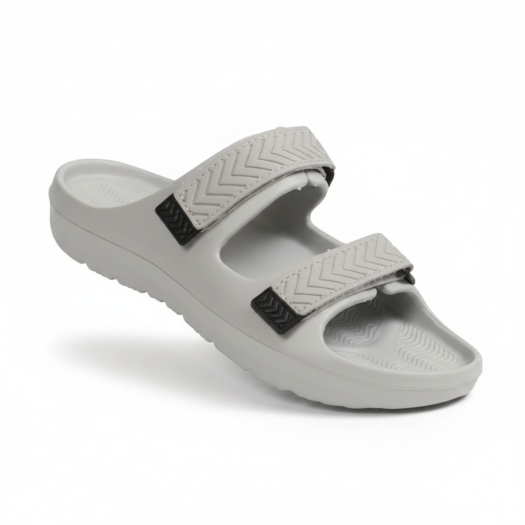 Smoothlite Adjustable Double-Strap Comfort Sandals for men in Light Grey, image 4