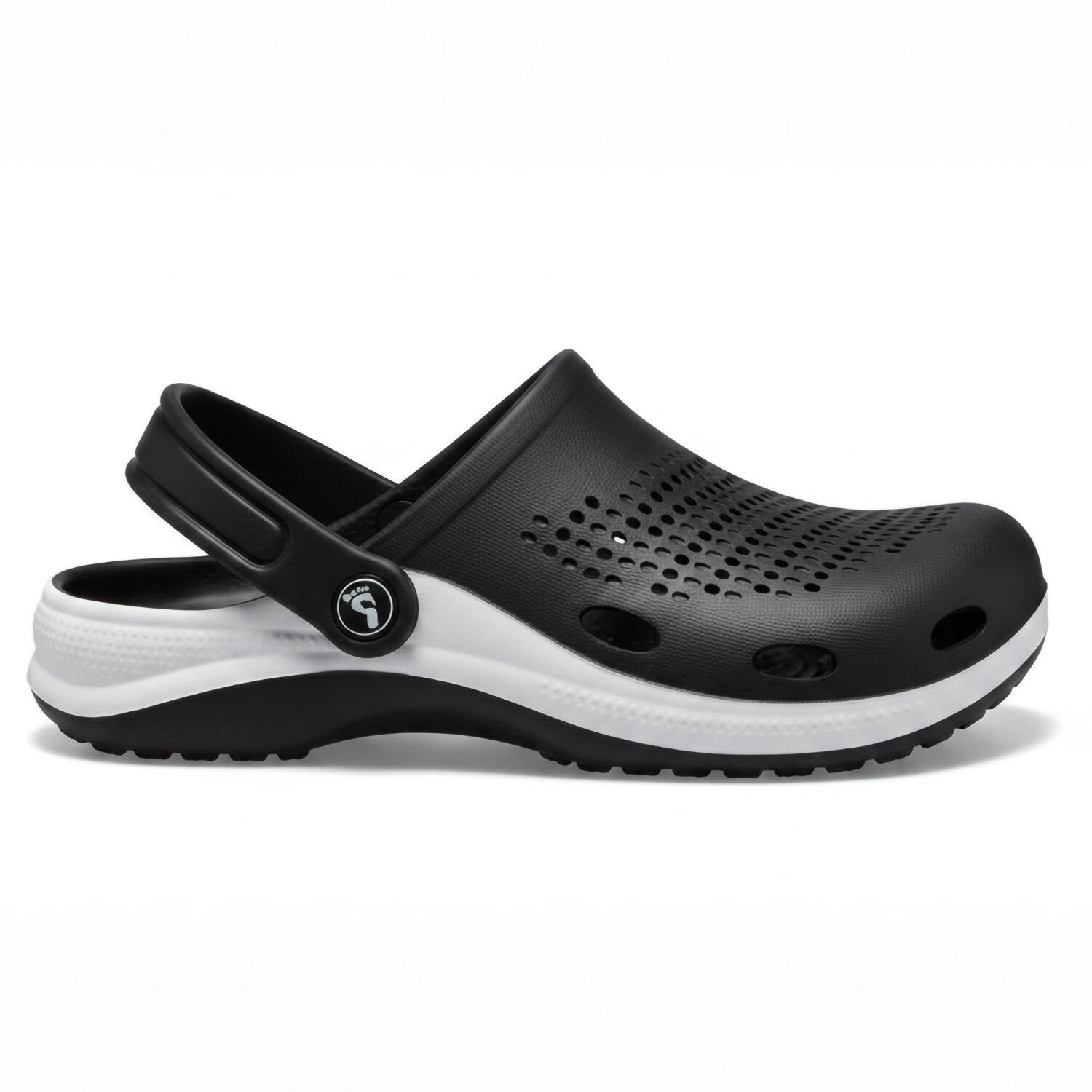 Smoothlite Classic Dual-Tone Painted Clogs for men in Black & White, image 1
