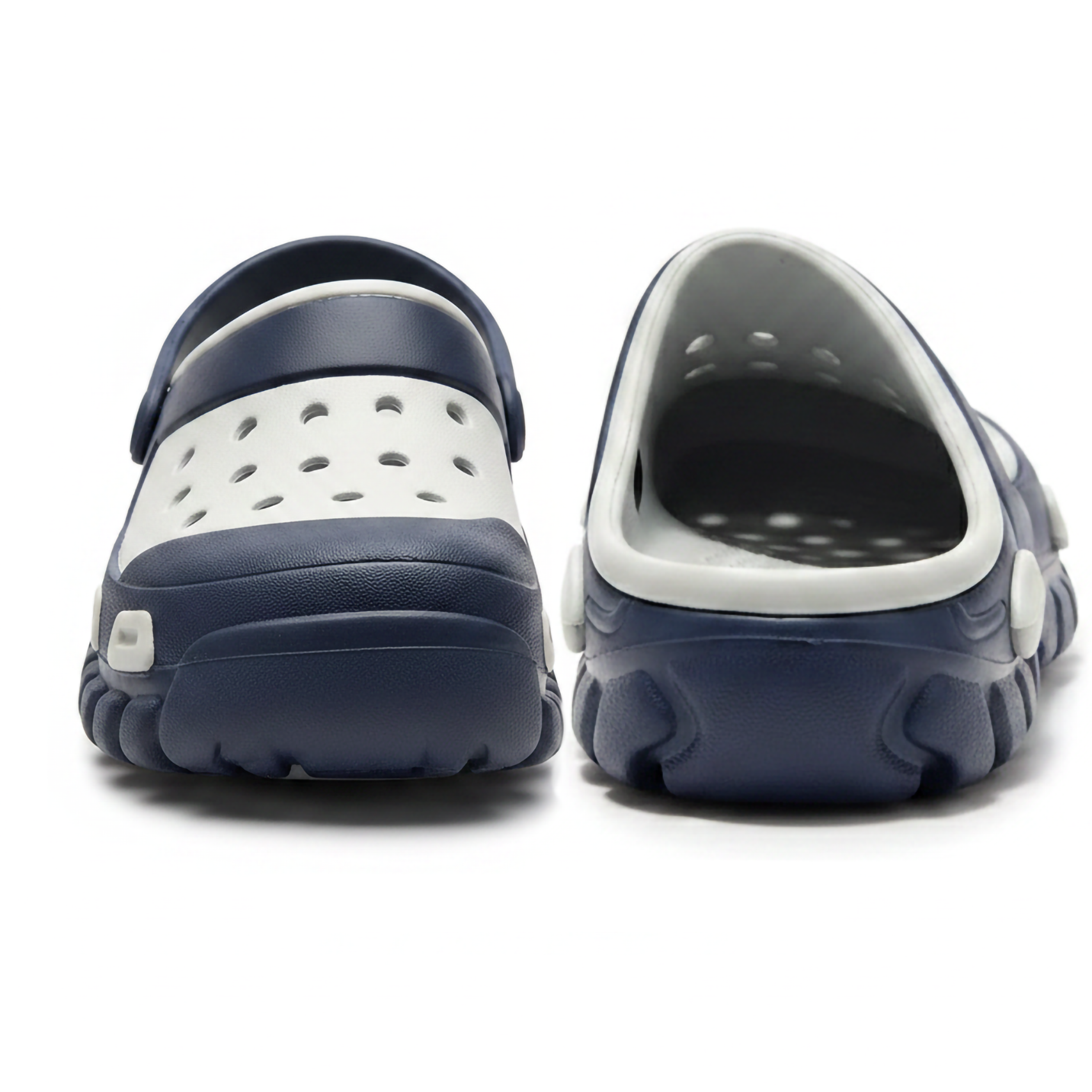 Smoothlite Dual-Tone Chunky Comfort Clogs for men in Navy & Light Grey, image 3