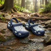 Smoothlite Dual-Tone Chunky Comfort Clogs for men in Navy & Light Grey, image 6