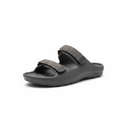 Smoothlite Adjustable Velcro Comfort Slides for men in Dark Grey, image 1