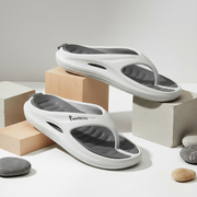 Smoothlite Dual-Tone Slides with Removable Footbed for men in Light Grey & Dark Grey, image 6
