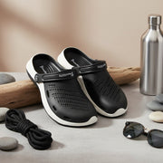 Smoothlite Classic Dual-Tone Painted Clogs for men in Black & White, image 7