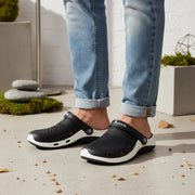 Smoothlite Classic Dual-Tone Painted Clogs for men in Black & White, image 6
