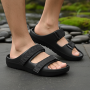 Smoothlite Adjustable Double-Strap Comfort Sandals for men in Black, image 7