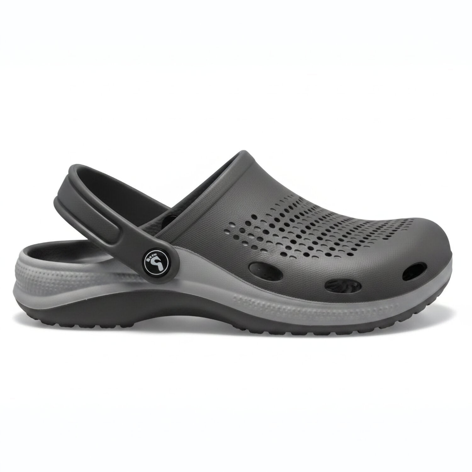 Smoothlite Classic Dual-Tone Painted Clogs for men in Dark Grey & Light Grey, image 1