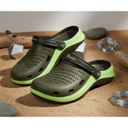 Smoothlite Classic Dual-Tone Painted Clogs for men in Olive & Green, image 8