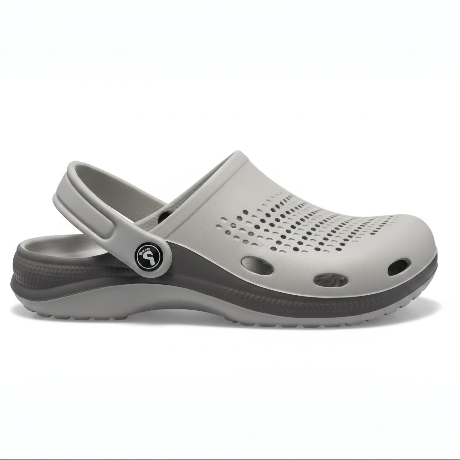 Smoothlite Classic Dual-Tone Painted Clogs for men in Light Grey & Dark Grey, image 1