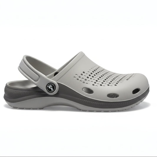 Smoothlite Classic Dual-Tone Painted Clogs for men in Light Grey & Dark Grey, image 1