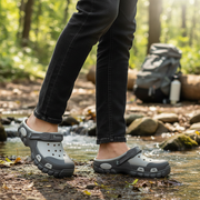 Smoothlite Dual-Tone Chunky Comfort Clogs for men in Light Grey & Dark Grey, image 8
