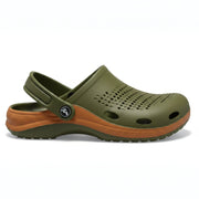 Smoothlite Classic Dual-Tone Painted Clogs for men in Olive & Tan, image 1