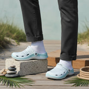 Smoothlite Classic Dual-Tone Painted Clogs for men in White & Blue, image 7