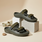 Smoothlite Adjustable Velcro Comfort Slides for men in Olive, image 6