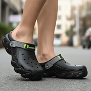Smoothlite Chunky Clogs with Contrast Strap for men in Black, image 6
