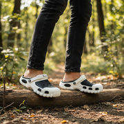 Smoothlite Dual-Tone Chunky Comfort Clogs for men in White & Black, image 8