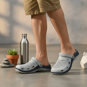 Smoothlite Classic Dual-Tone Painted Clogs for men in Light Grey & Dark Grey, image 7