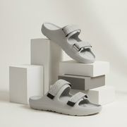 Smoothlite Adjustable Double-Strap Comfort Sandals for men in Light Grey, image 8