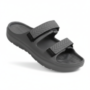 Smoothlite Adjustable Double-Strap Comfort Sandals for men in Dark Grey, image 4