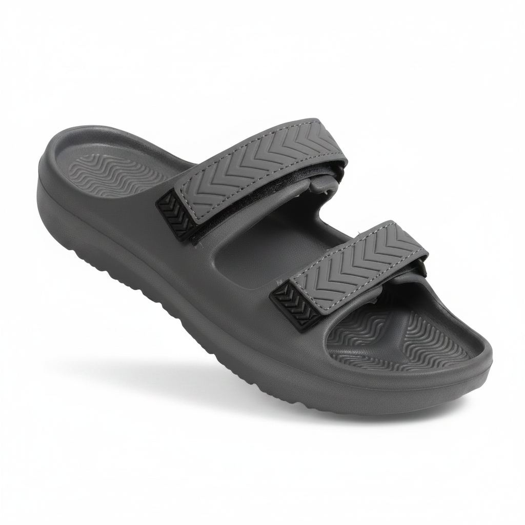 Smoothlite Adjustable Double-Strap Comfort Sandals for men in Dark Grey, image 4